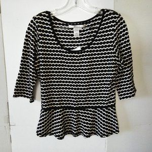 Studio M  Polka Dot Half Sleeve Top